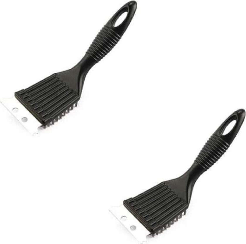 2 Rengjøring Grillbørste Rustfritt Stål Bust Skrape BBQ Gitterrenser