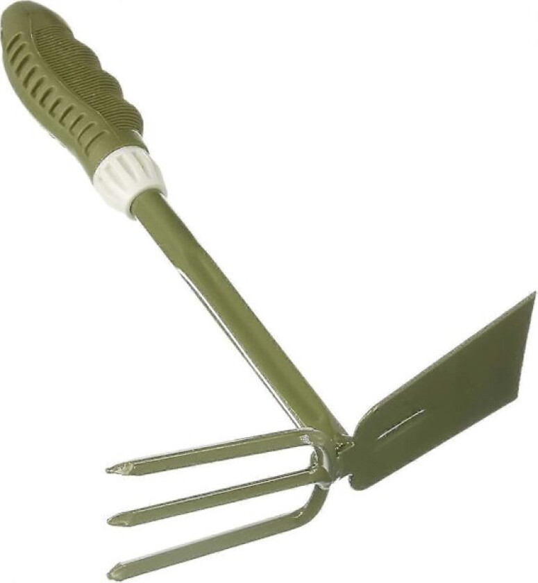 Bøyebestandig liten håndgraver og hakke Combocarbon stål hageredskaper Lettvekts mykt PVC ergonomisk håndtak grep Sklisikkert