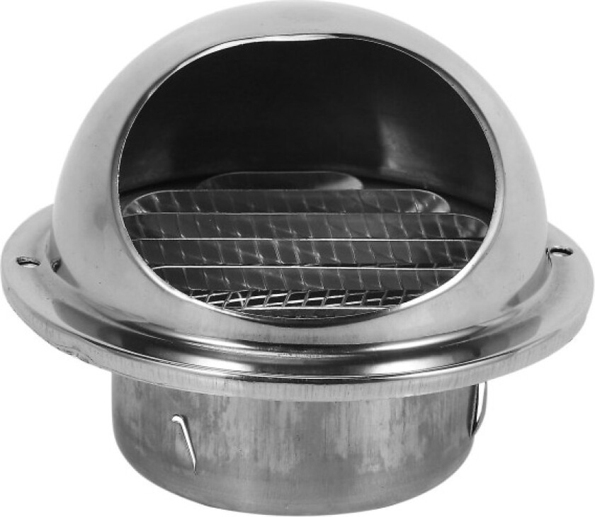 Rustfritt stål ventilasjonsvegg avtrekksrør 80 mm (sølv)