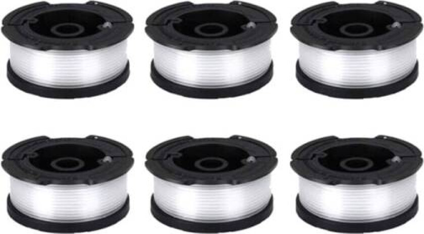Pakke med 6 spoler til BLACK+DECKER AF-100-3ZP gresstrimmer