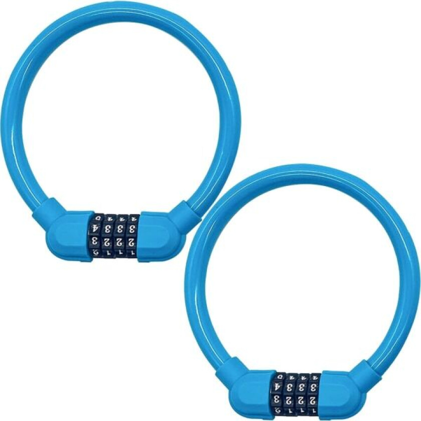 2 stk Sykkellås Sykkellås Sykkelkode Lås med 4-sifret Passord