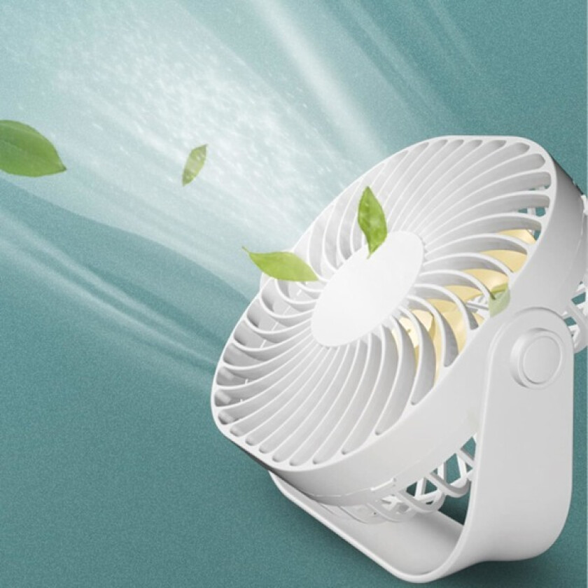 Bærbar USB Mini Bordvifte, 2 Hastigheter Skrivebordsvifte