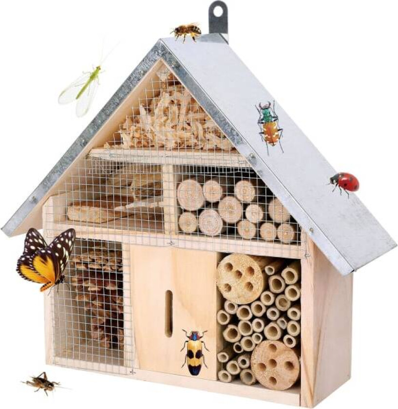 Trehus insekthotell hage insekthotell marihøne, steinveps, sommerfugl, marihøne hengende bambushabitat