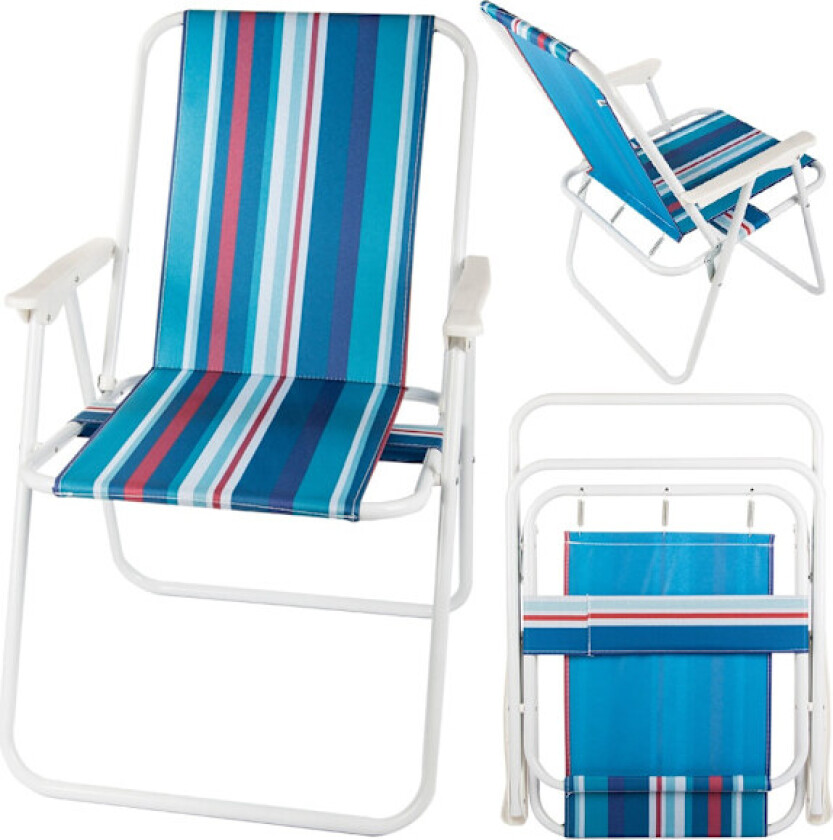 Strandstol / Solstol - Stol till Strand - Hopfällbar Multicolor