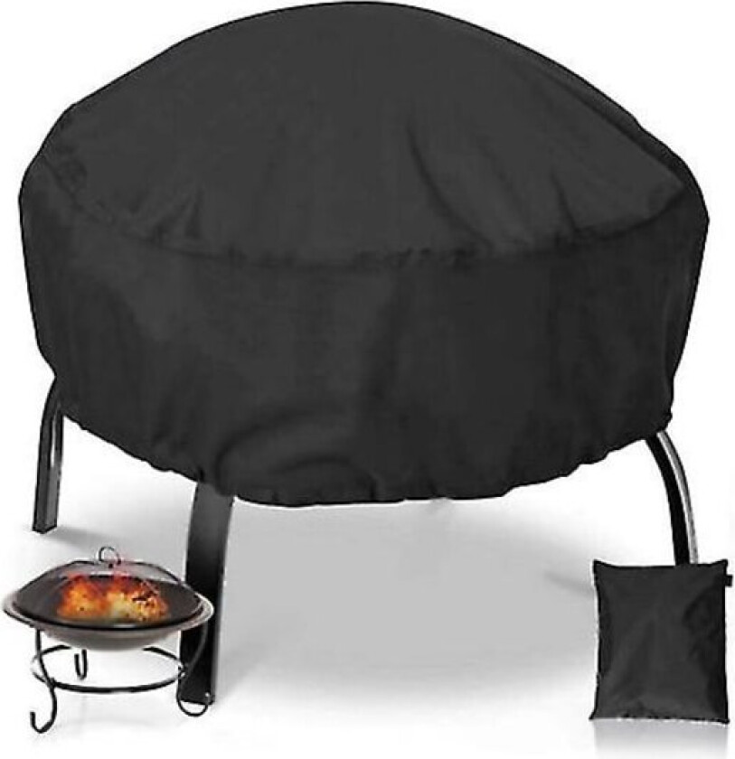 Beskyttelsesdeksel for bålpanne, grilldeksel, beskyttelsesdeksel for grill, bålpannedeksel, utendørs bålpannedeksel med snor