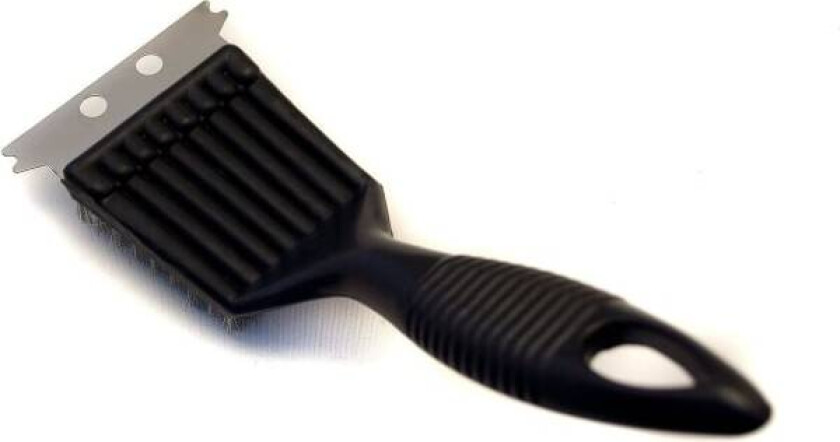 Grillbørste i rustfritt stål med skrape