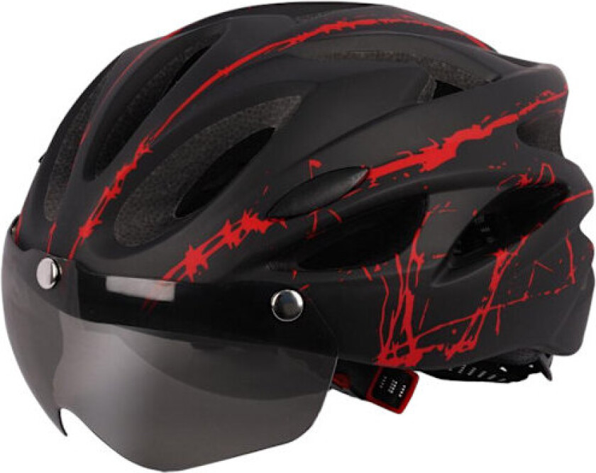 Justerbar lett sykkelhjelm for sikkerhet og komfort Black red