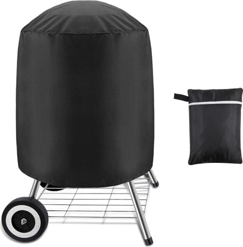 Grilltrekk i kull, presenning for utendørs grill, rund ba