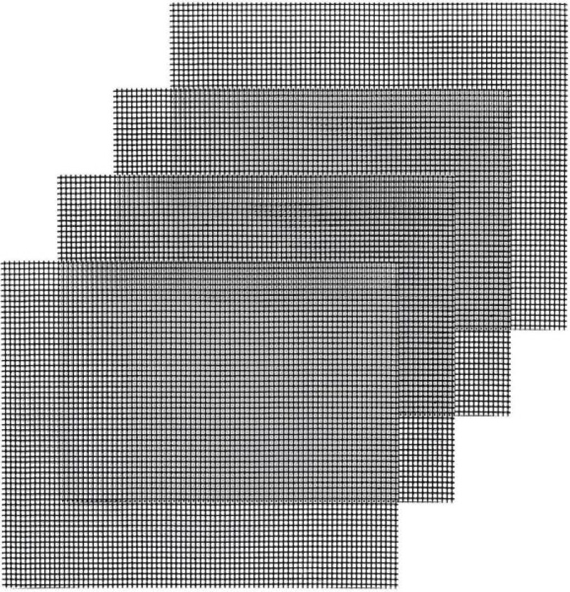 Gjenbrukbar non-stick grillrist sett med 4, skjærbar bakematte for yoghurtmakere, grillovnsbaking