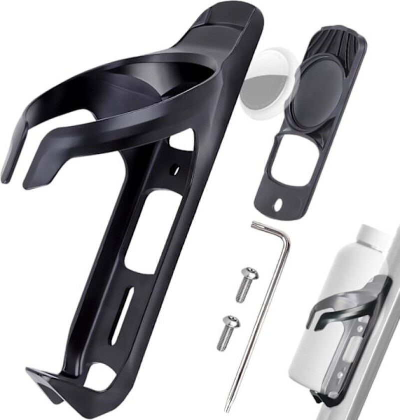 Sykkel Vannbur for AirTag Koppbærer, Sykkelflaskeholder for Air-Tag Sykkelflaskeholder, Airtag Vannflaskebur Holder