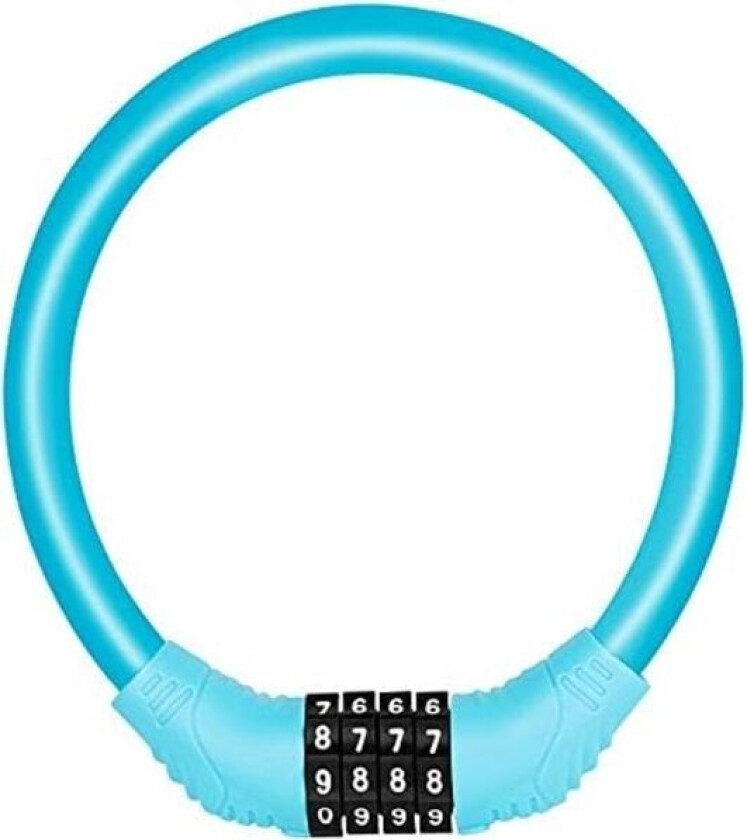 Sykkellås kabel Kombinasjonskabel, Bærbar sykkellås med 4-sifret kombinasjon blå blue