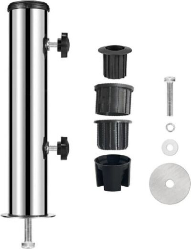 Parasollfot, Parasollmonteringsstøtte Ø54 mm i rustfritt stål