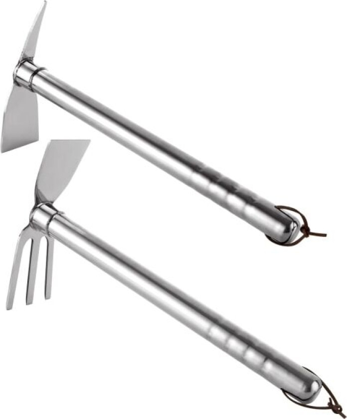 2 stk hagearbeid redskaper, 2 i 1 hagearbeid hakke og rive og 2 i 1 spade og hakke 2pc