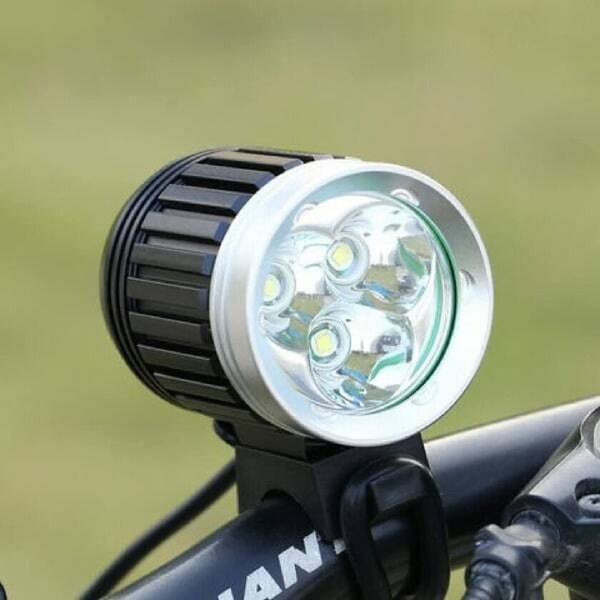 Kraftig LED MTB Lampe Sykkellykt MTB Belysning Vanntett Oppladbar LED Sykkel Frontlykt 4000 LM 3 T6 CREE XM-L 4 Lysmoduser + Litium