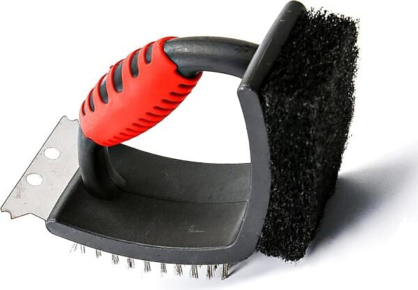 Grillbørste, 3-i-1 rengjøringsbørste, utendørs grillverktøy, hage