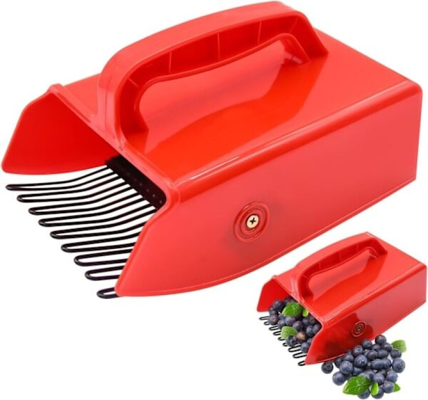 1-pak bærplukker med metallkam og ergonomisk håndtak for enkel bærplukking, blåbærkam for blåbær, tyttebær 1 stk