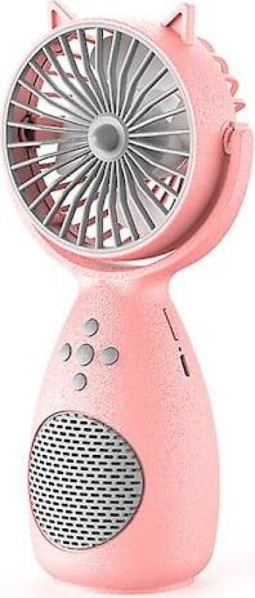 Håndholdt vifte bærbar vifte med Bluetooth-lyd, oppladbar, USB stille bordvifte bordvifte for hjemmekontor utendørsreiser