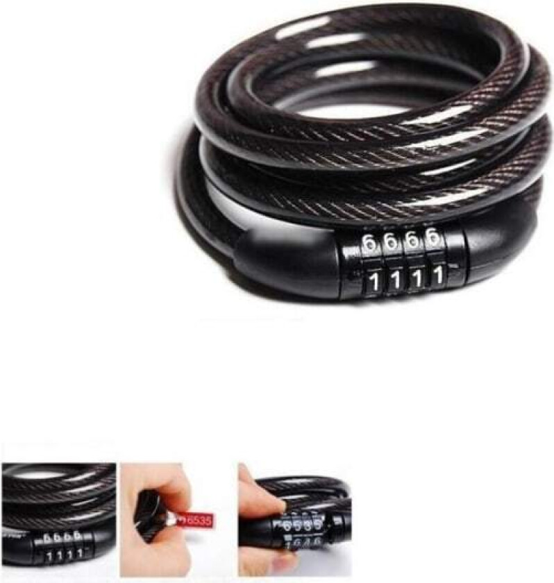 Scooterlås sykkellås 4-sifret kombinasjon