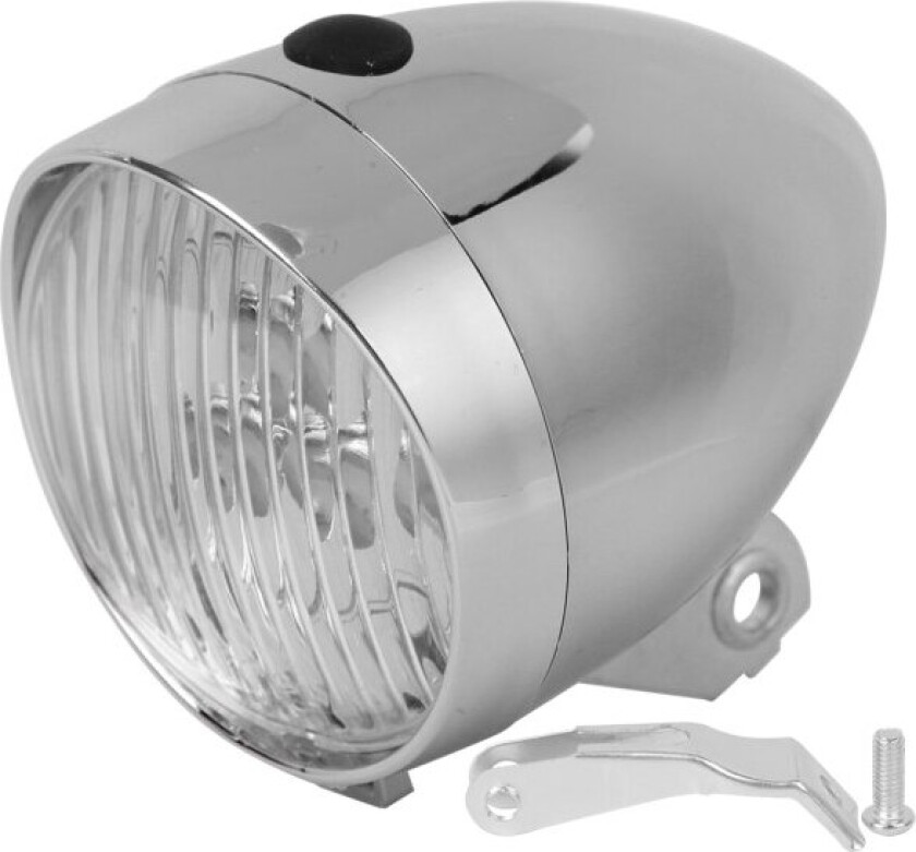 3LED Vintage Bike Front Light Lampe Sykkel Headlight Sykkeltilbehør for Fixed Gear Silver