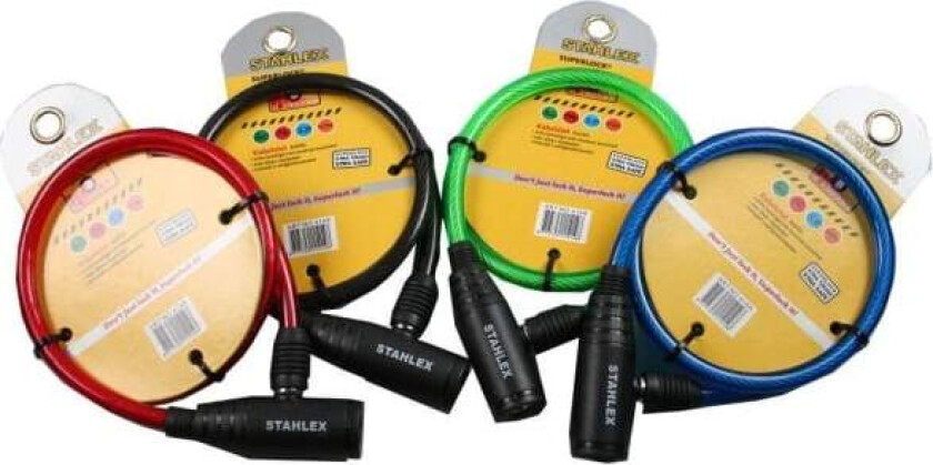 Stahlex Sykkellås / Kabelås (Grønn) Grønn