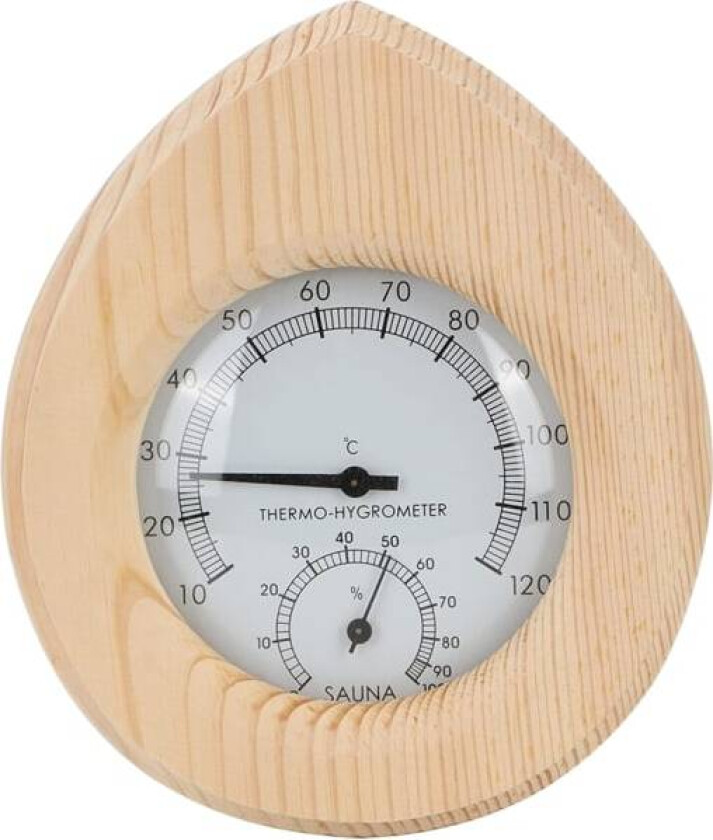 Sauna termo-hygrometer, dråpeformet tre 2 i 1 termometer Hy