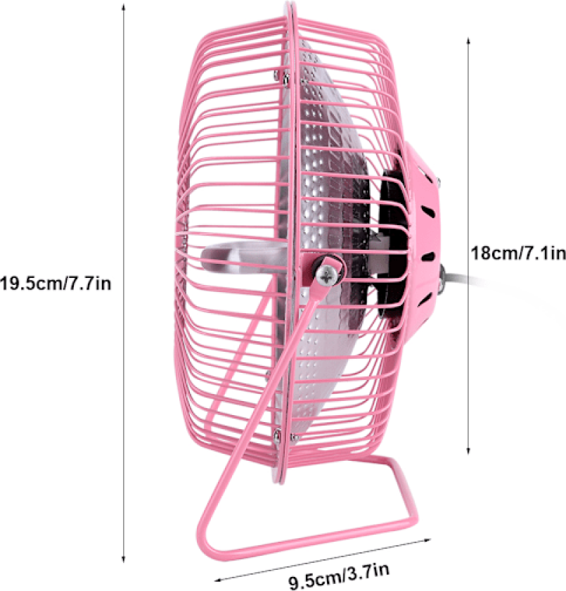 Bærbar Mini Elektrisk Skrivebordsvarmer Rom Kontor Varmevifte for Vinter 220V Rosa