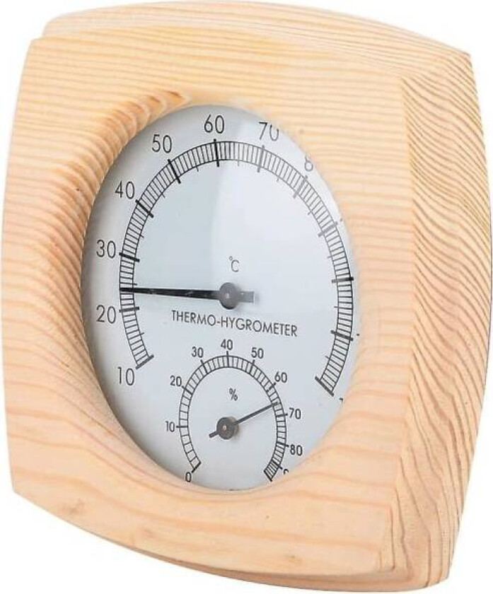 Ny Sauna Termo-Hygrometer Luksus Enkelt Sided Treur