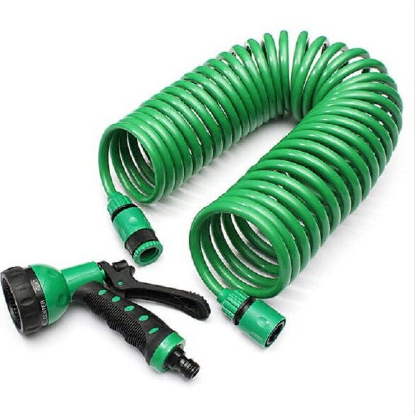 Teleskopisk utvidbar spiral vannslange EVA slange 15m