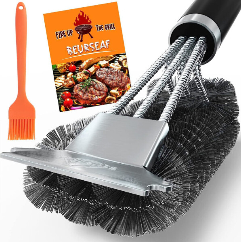 Grillbørste Grillbørstesett med rustfritt stål