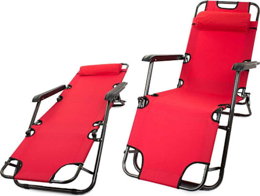 Solstol / Strandstol - Hopfällbar Red