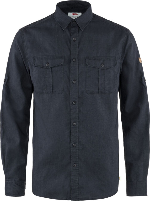 ÖVIK TRAVEL SHIRT LS M DARK NAVY