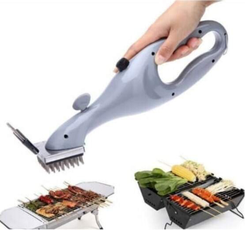 2 i 1 grillbørste, grillbørste med rustfritt stål