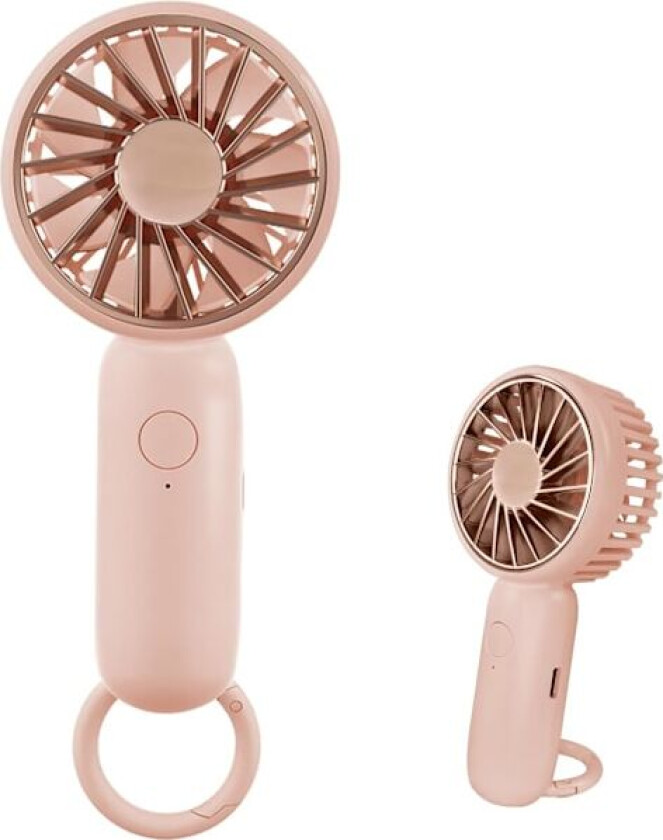 Mini Håndholdt Vifte, Kraftig Bordvifte med Spenne, Søt Design 3 Hastigheter Personlig Liten Bærbar, Lett Sminke Oppladbar USB-Vifte Pink