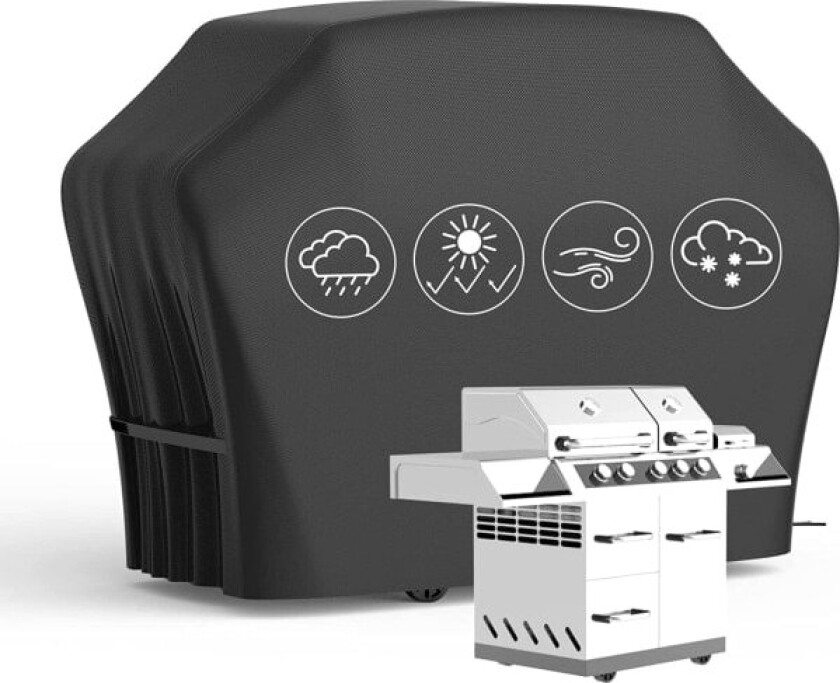 Grilltrekk Stor Vanntett Støvtett Heavy Duty Oxford Stoff Utendørs Grilltrekk Grilltrekk 170 x 61 x 117cm