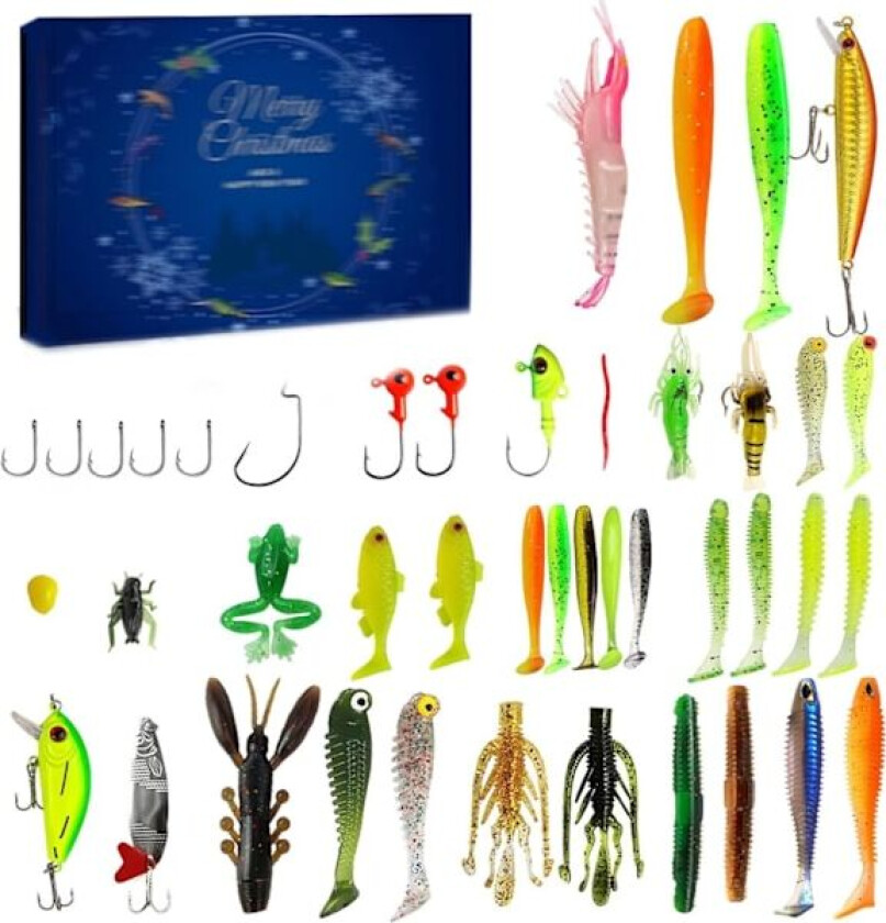 Fiskedags-Adventskalender 2024 - 24-dagers juletelling for far og bestefar 781A