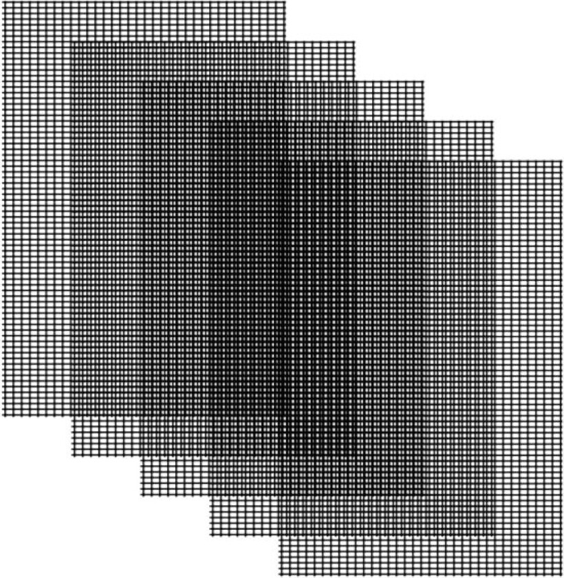 Sett med 5 stk 20x30cm grillrist, grillnett gjenbrukbar og
