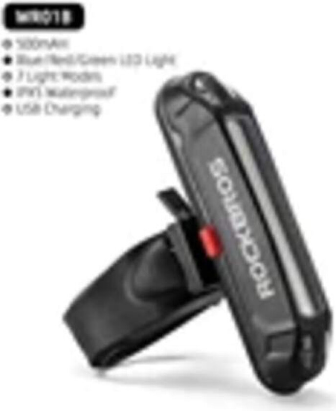ROCKBROS Sykkel Baklys Vanntett Sadelstolpe Advarsel Sykkel Baklys MTB Vei LED Lampe Baklys USB Lading Sykkellykt WR01B
