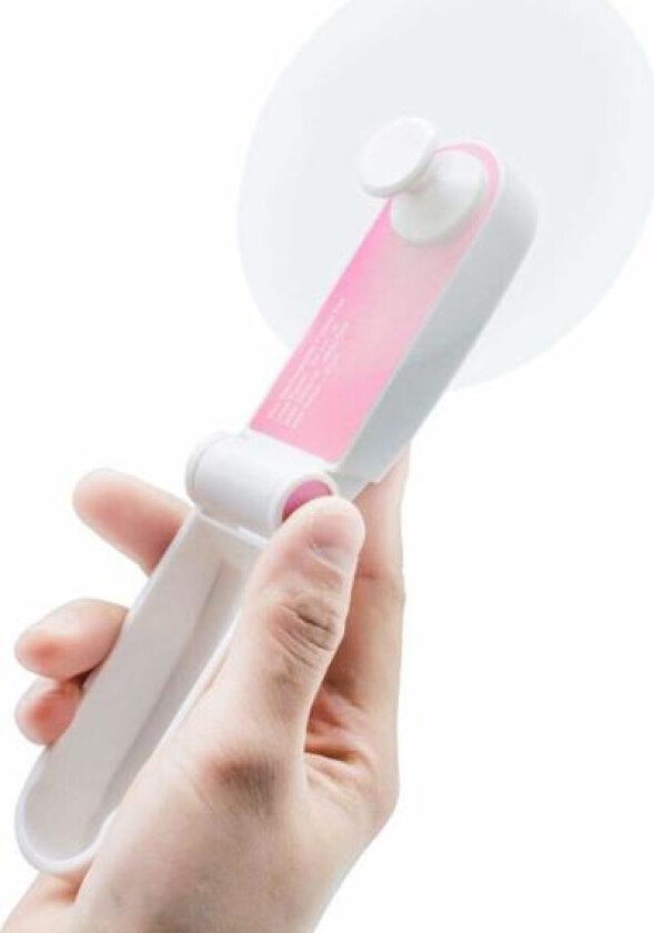 Mini elektrisk håndholdt vifte (rosa)