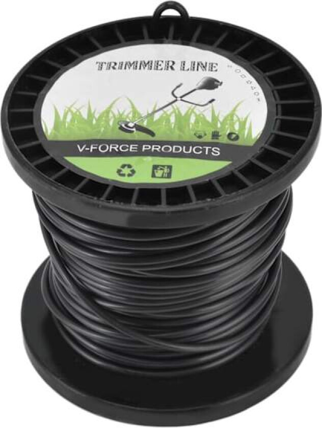 Rund snor til gresstrimmer for Husqvarna 3,3 mm svart høyeffektiv trimmerlinje for de fleste gressklippere gård