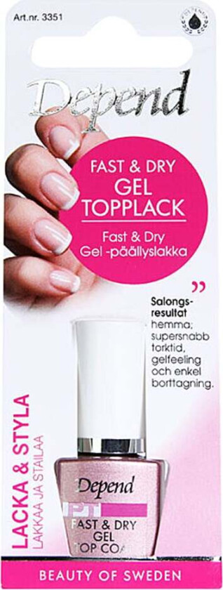 Fast & Dry Gel Top Coat,   Overlakk