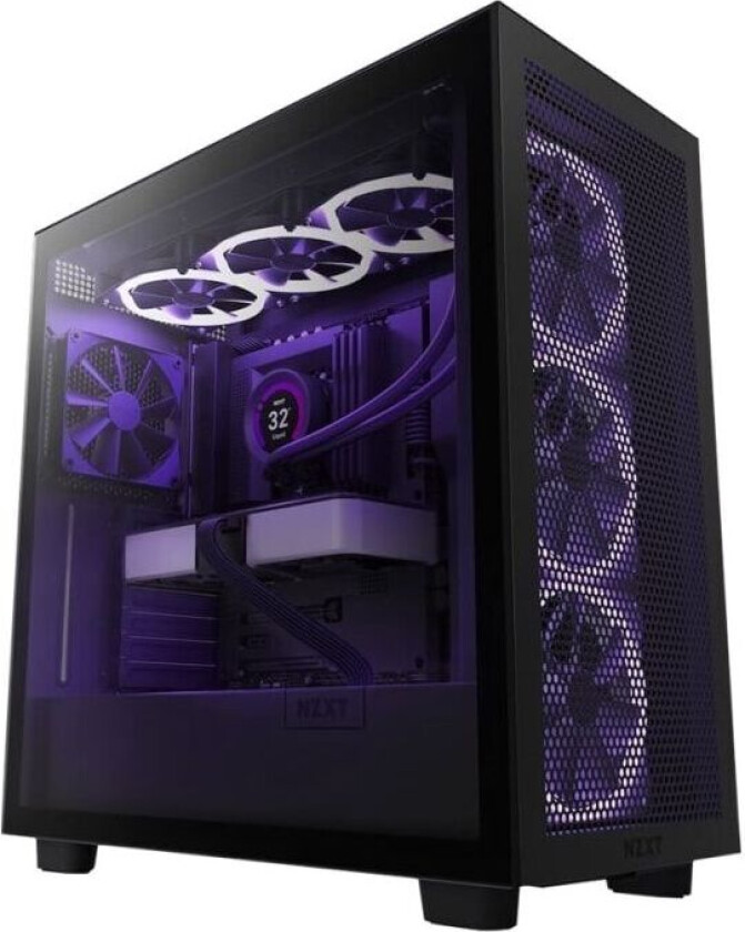 Nzxt H7 Flow Matte Black Mid Tower Case Svart