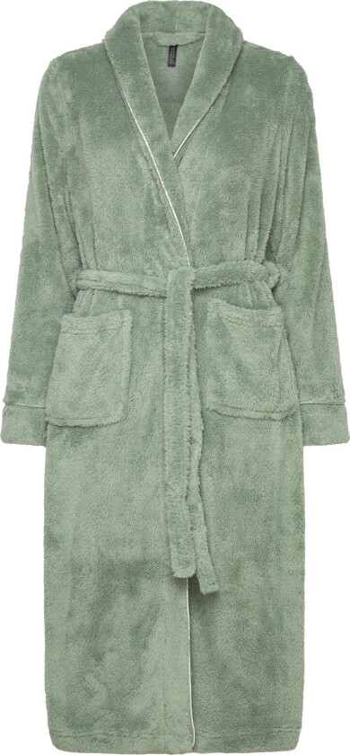 Robe Long Fluffy Fleece Morgenkåpe Green Hunkemöller