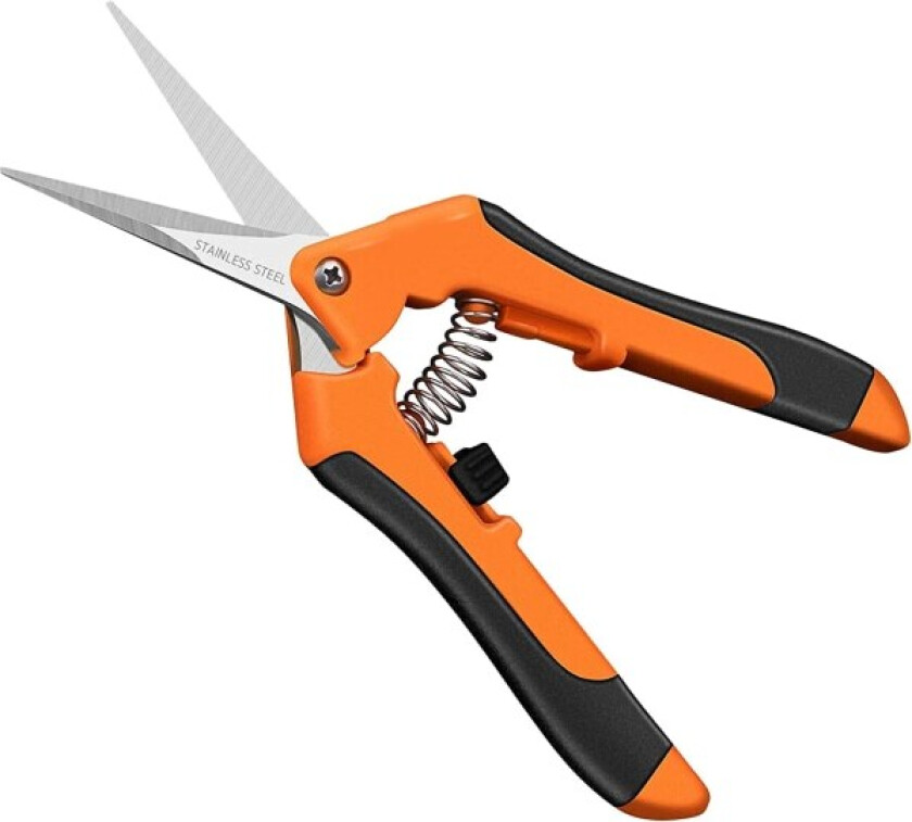 16,5 cm hagesaks håndsaks hagesaks hagesaks med rette rustfrie stålblad, oransje, 1 stk