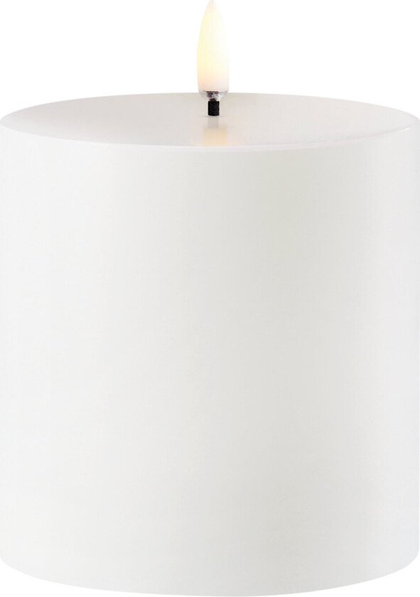 Outdoor Led Pillar Candle, White, 8,4X10 Cm Home Decoration Candles Block Candles White UYUNI Lighting