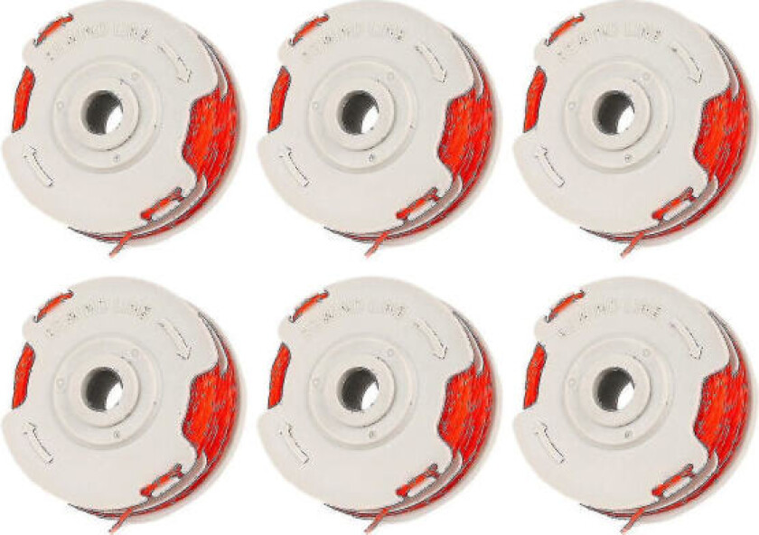 6-pakning Fly021 Gresstrimmer Kompatibel Spole & Line Kompatibel Flymo