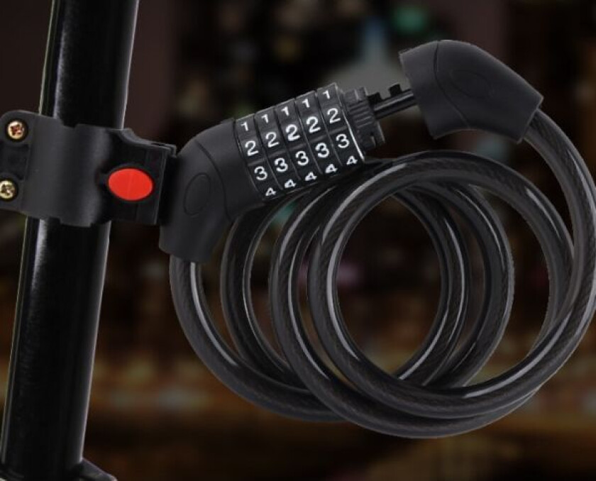 Sykkellås, Anti-tyveri sykkellås 5-sifret smart kode justerbar Bic