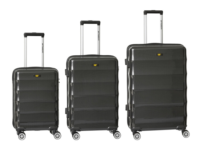 CAT - Carbon 3 Trolley / Koffert sett - 3 deler - Sort