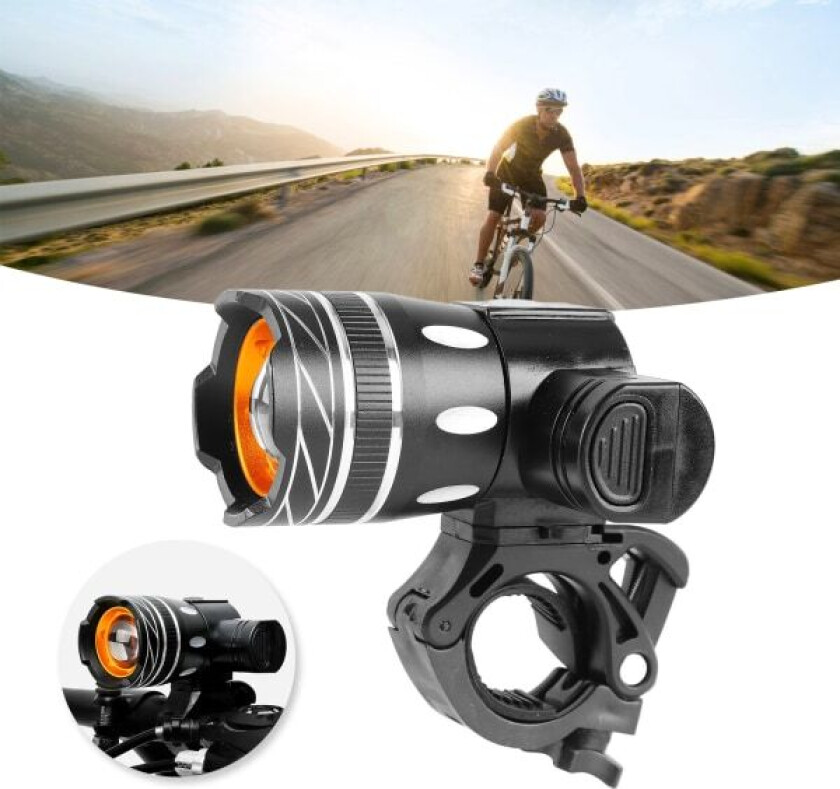 USB-oppladbar sykkellykt Super Bright Bike Light Sykkellykt foran for nattkjøring