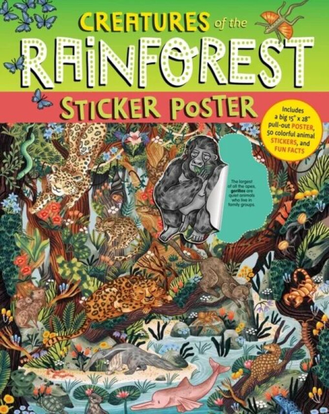 Creatures of the Rainforest Sticker Poster av Alison Sky, Fiona Ocean, Simmance
