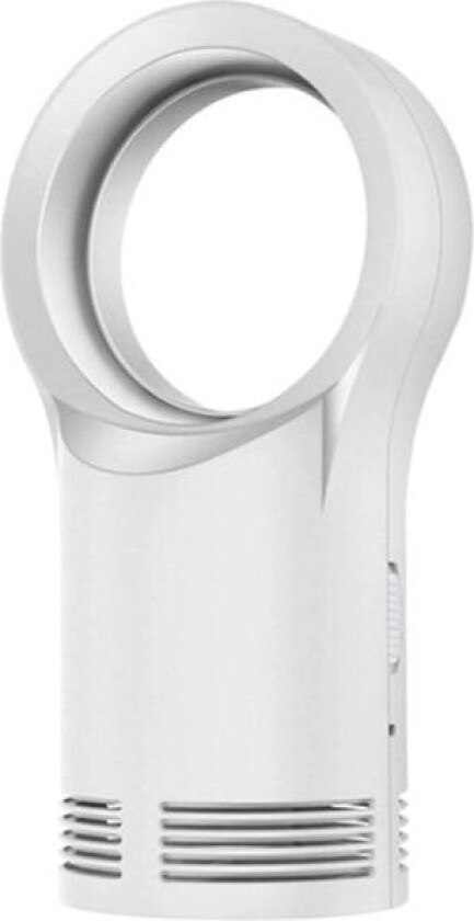 Bærbar vifteovn, praktisk bladeløs miniskrivebordsovn, varmluftblåserovn for kontor/hjem om vinteren (400w svart), Ozzki, hvit